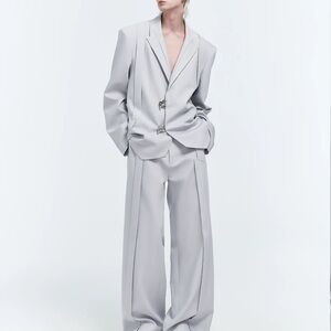 TIWILLTANG Gray Suit 2-Piece Set